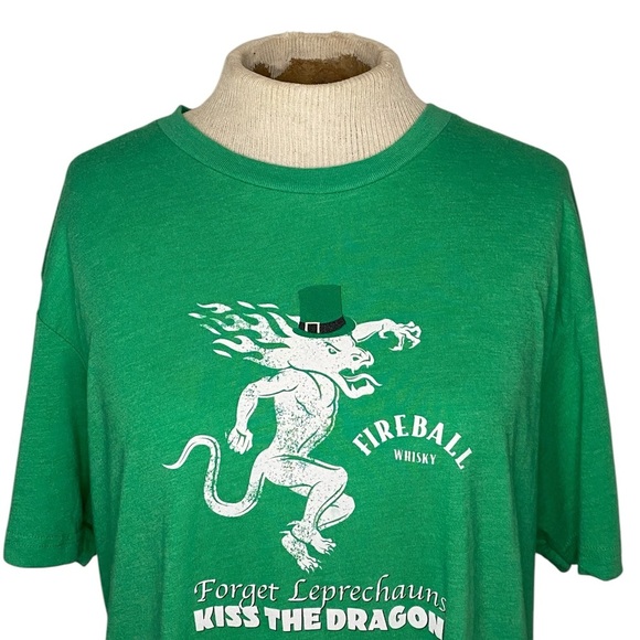 Green Fireball Whisky Graphic T-Shirt - Picture 1 of 6